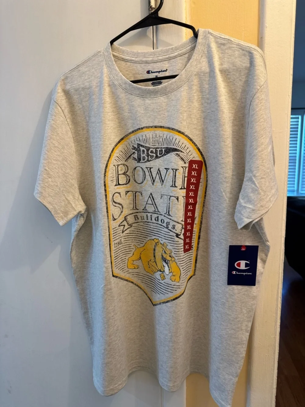 Champion Gray Bowl State Bulldogs Graphic Tee with Yellow Accent - Picture 3 of 6